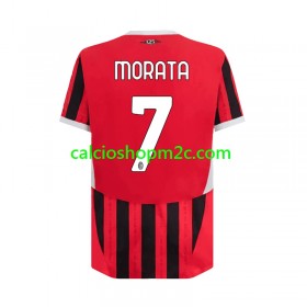 AC Milan Alvaro Morata 7 Maglia Prima 2024/2025 Manica Corta